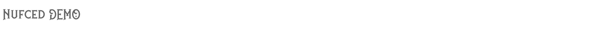 Sample characters Nufced Font